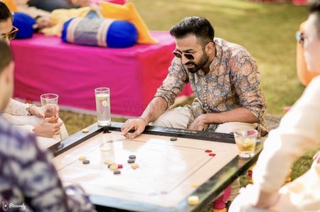 Games for guests on mehendi carrom board