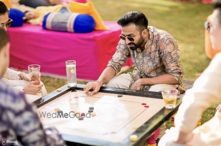 Games for guests on mehendi carrom board