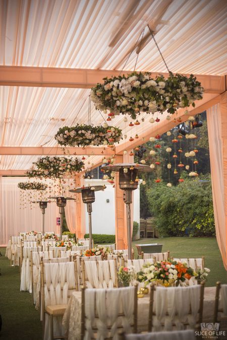 Unique trellis hanging floral decor