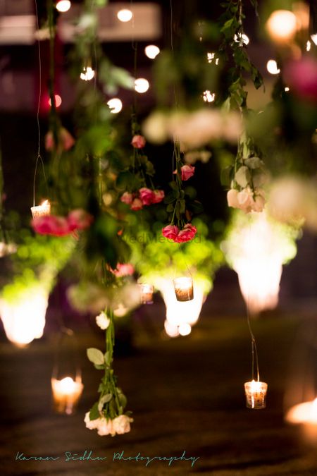 Photo of Tea Lighting Decor and Hanging Floral Decor
