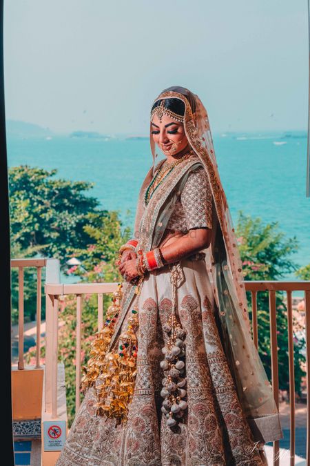 Offbeat unique bridal lehenga with embroidery 