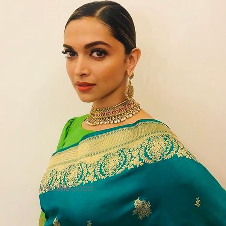 Photo of Benarasi bridal lehenga in red