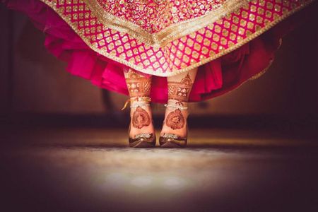 Bridal shoes and mehendi 