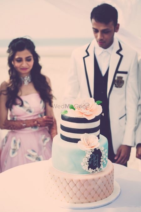 3 Tier Vintage Style  Wedding Cake