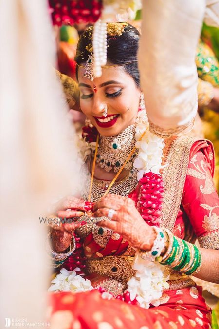 south indian bridal portrait