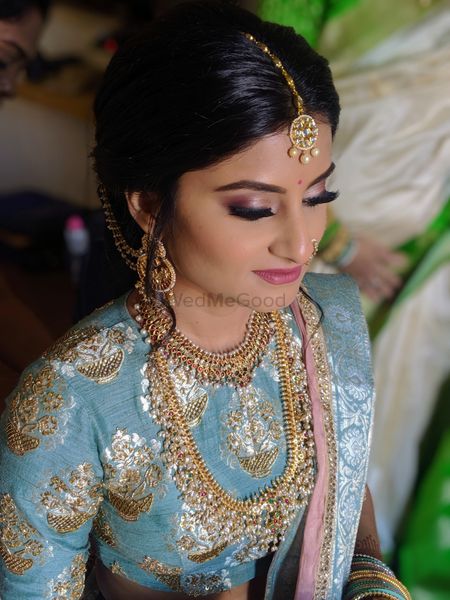 South India bridal look with stunning makeup