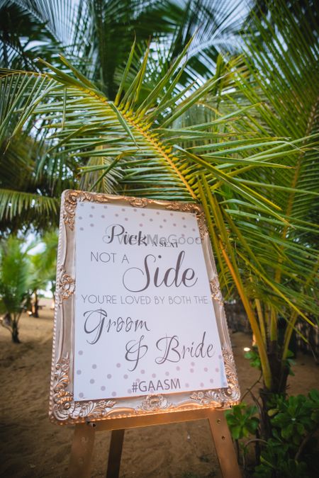 Seating decor quotes at wedding