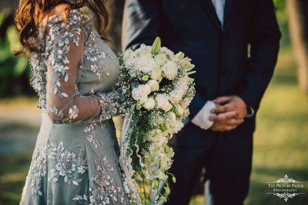 Cascading bridal bouquet 