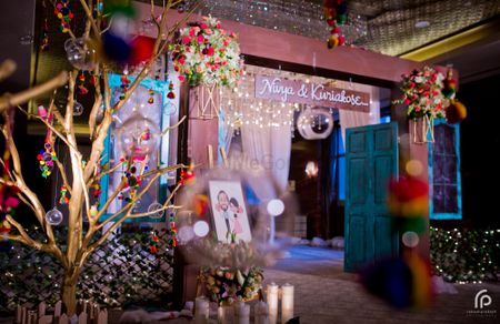Colourful Entrance Decor with Wishing Tree and Doors