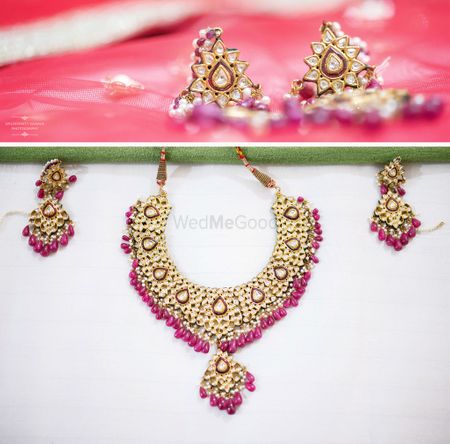 Photo of kundan necklace with rubies