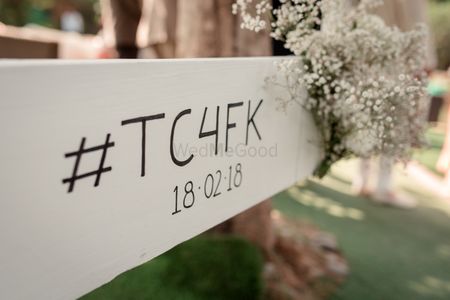 Photo of Wedding hashtag with date
