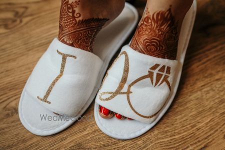 Cute bridal accessories I do slippers 