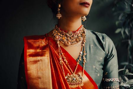 Unique bridal antique finish necklace 