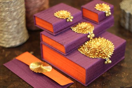 purple and orange boxes