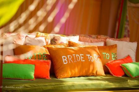 Bride to be cushion for the mehendi 