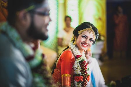 Photo of A smiling south Indian bride