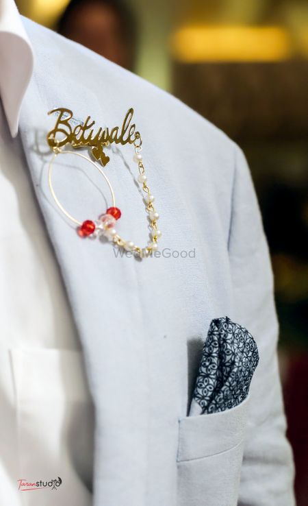 Photo of Betiwale badge as favours for guests