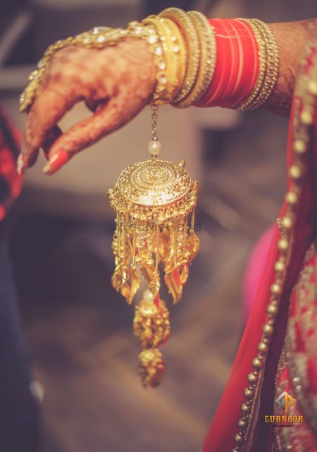 Unique bridal kaleera in gold 