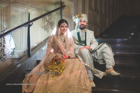 Wedding day couple portrait