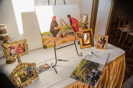 Photo of memory table on wedding