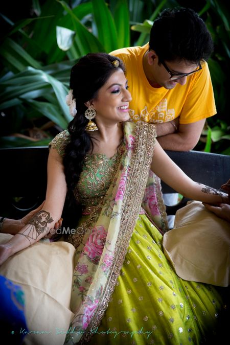 lime green lehenga