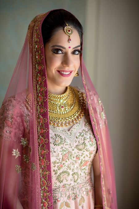 Sikh bride in gold jewellery
