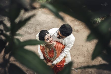 Romantic couple South Indian portrait 