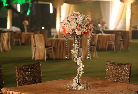 Photo of floral table centerpiece