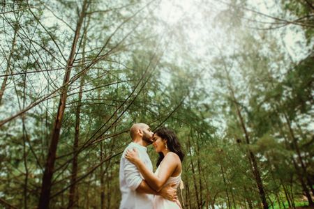 Photo of Natural outdoor pre wedding shoot