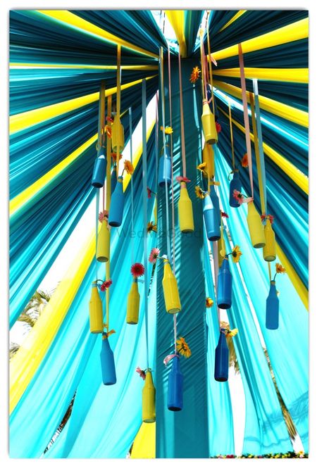 Photo of Turquoise and Yellow Canopy Decor