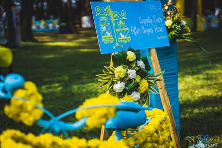 Turquoise and Yellow Themed Decor