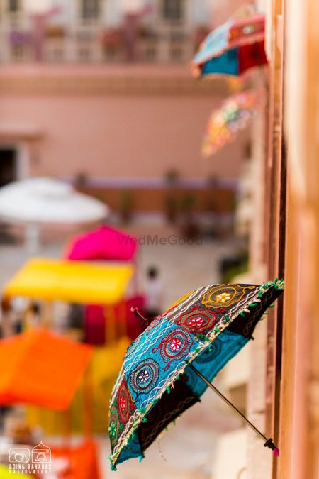 Rajasthani umbrella decor