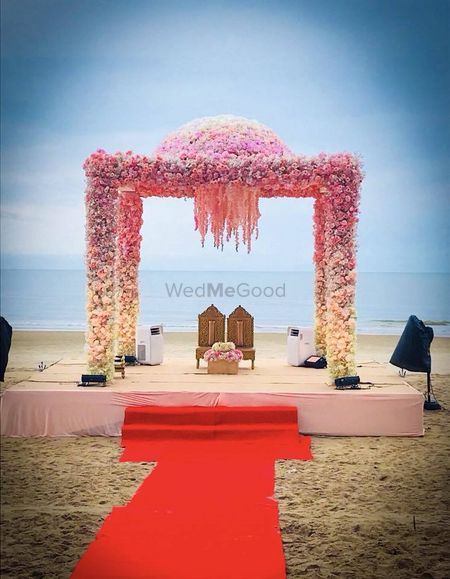 Photo of Floral mandap on the beachside