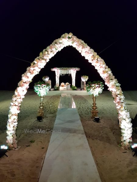 Unique beach wedding mandap decoration 