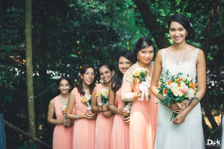 Photo of Bride with Bridesmaids Shot