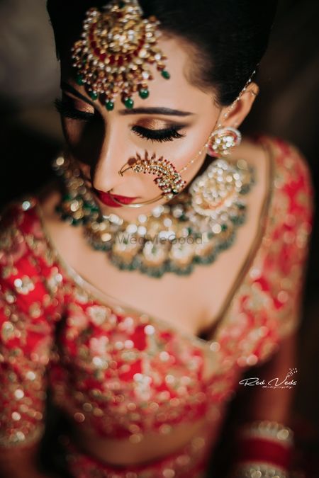 Bridal jewellery shot with gorgeous Nath 