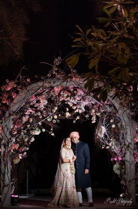 Floral archway for wedding 