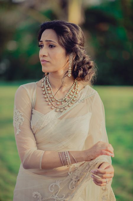The Best Necklace Designs You Can Wear With Sarees • Keep Me Stylish |  Kerala saree blouse designs, Saree jewellery, Kasavu saree