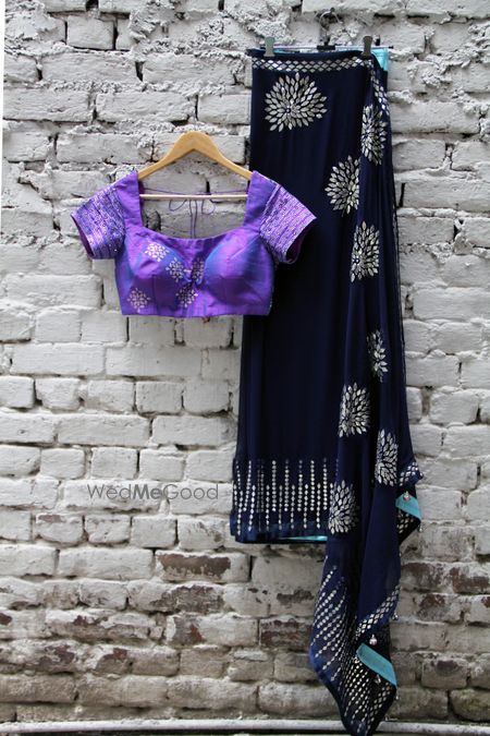 Photo of purple shot silk blouse