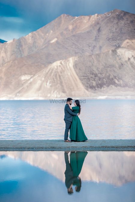 Reflection photography ladakh pre wedding shoot