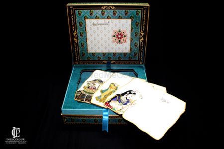 Photo of Turquoise Invitation Card with Box