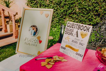 Unique guest book idea to sign a heart