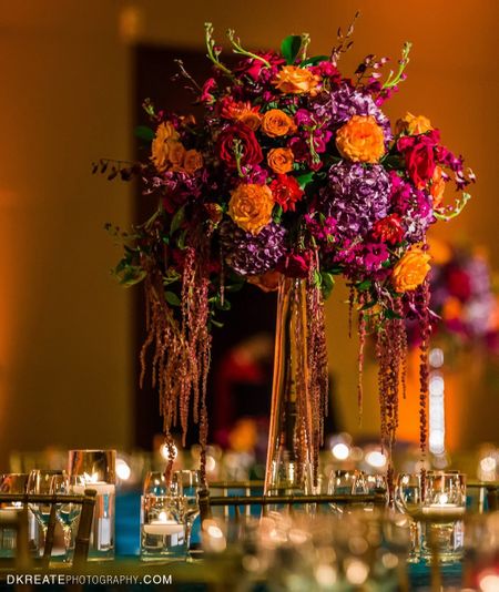 Photo of large table centerpieces