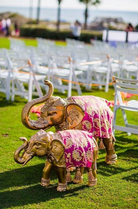 Photo of elephant props as decorative items