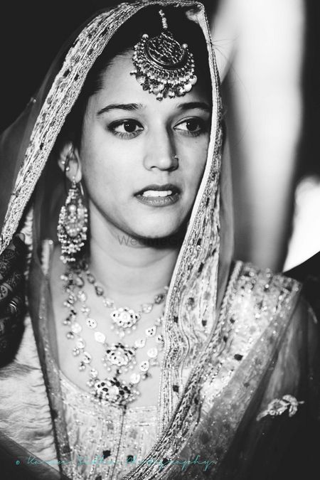 Black and White Shikh Bride Portrait