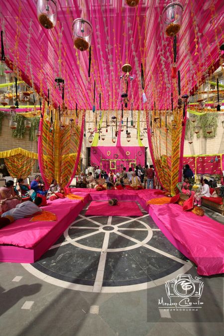 Pink Themes Decor with Hanging Lanterns