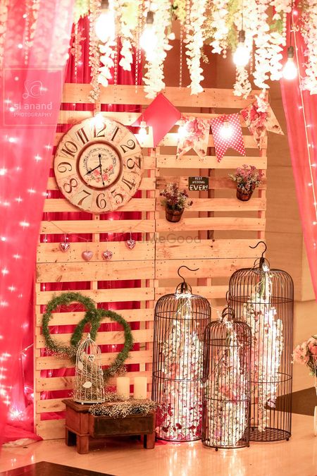 Personalised Decor with Florals Birdcages and Lights