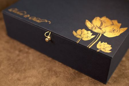 Lotus motif invitation card