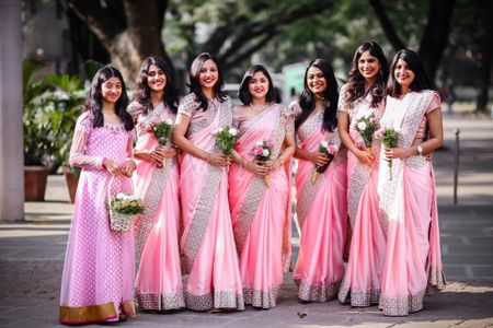 Photo of Coordinated bridesmaid outfits