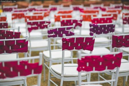 Purple and Maroon Chair back Decor